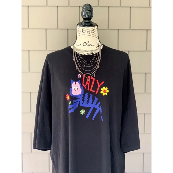 🆕LAZY OAF 👀|| Lazy Cat T-Shirt Dress - Picture 2 of 15
